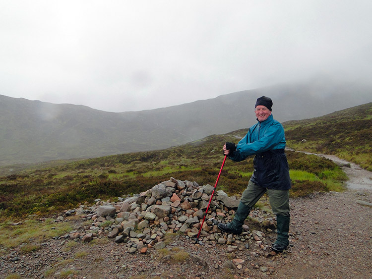 Ron Aubrey stands proud near Stob Mhic Mhartuin