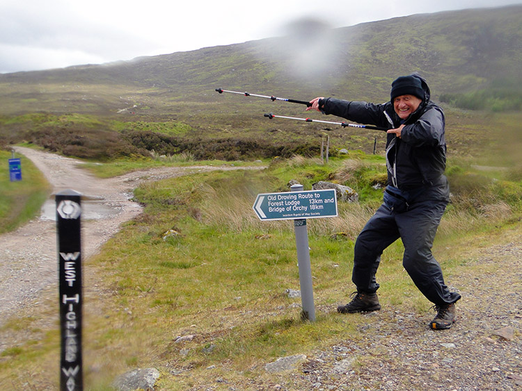 Felling good and pointing towards Rannoch Moor