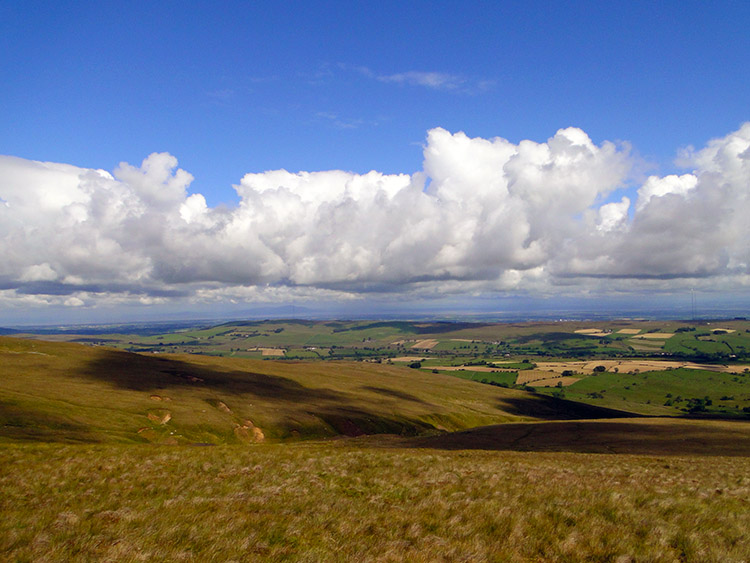 View from Caldbeck Fells to north Cumbria