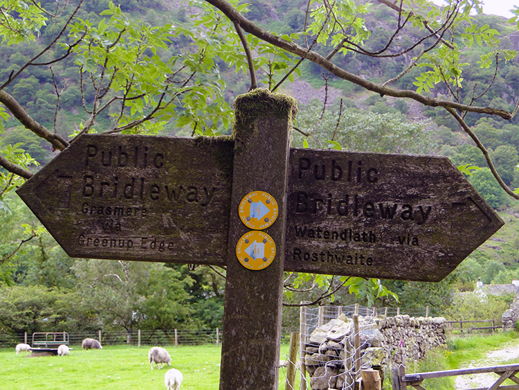 Signpost to Greenup Edge