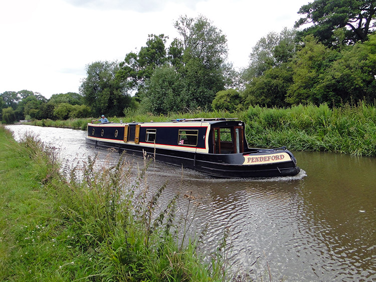 Narrowboat on Trent and Mersey Canal