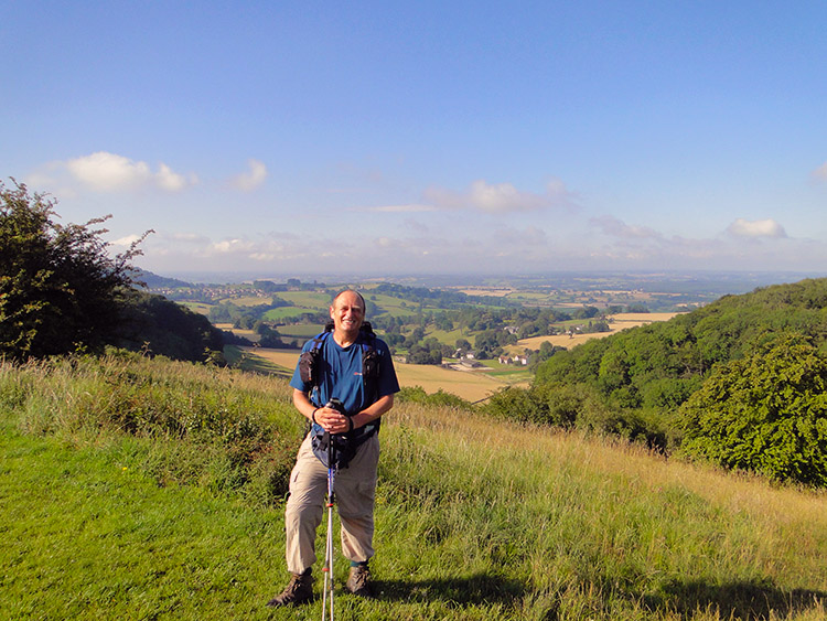 Walking Englishman on the Cotswold Way