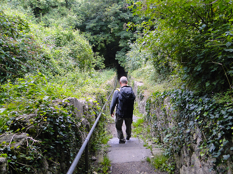 Steep descent from Combe Down