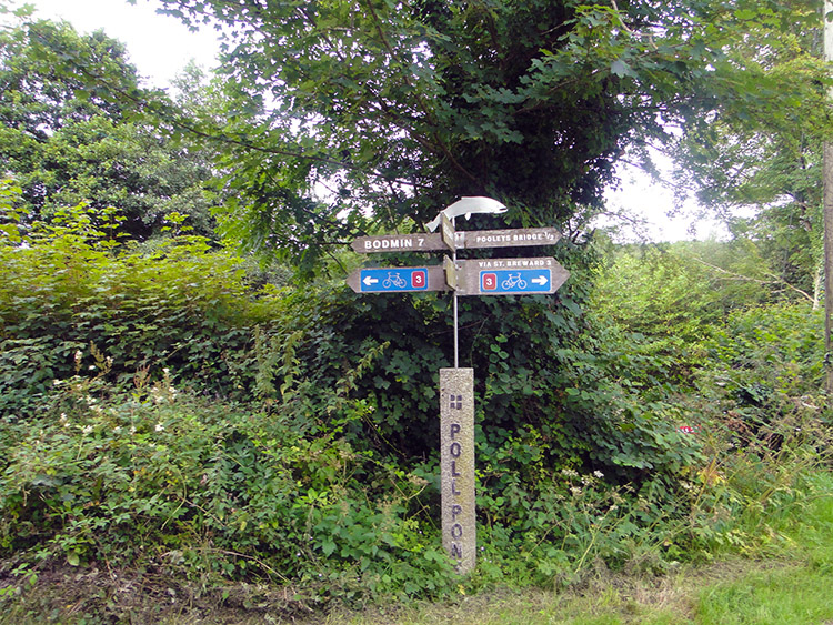 Signpost at Wenford Dries