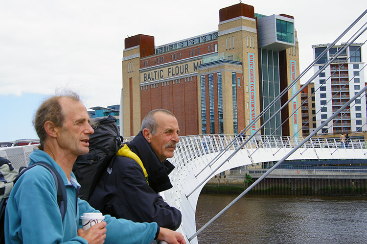 Dave and Steve take in the view from Millennium Bridge
