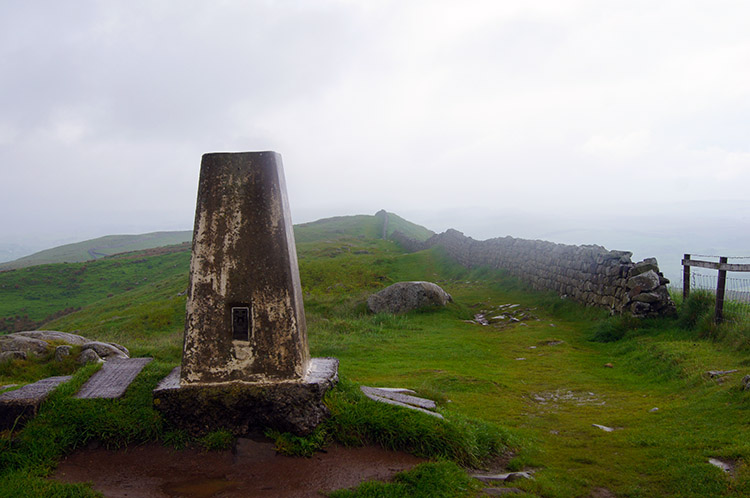 Trig point on Winshield Crags