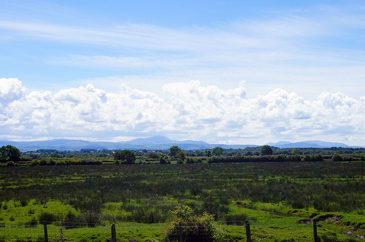 Looking south to England