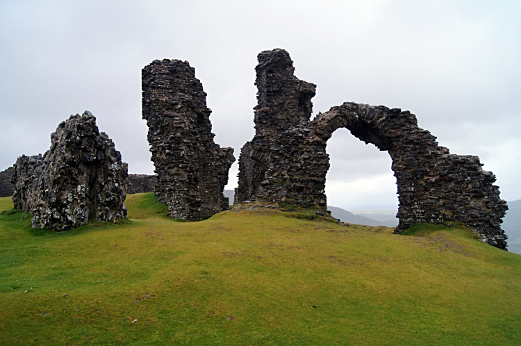 Impressive ruins of Castell Dinas Bra
