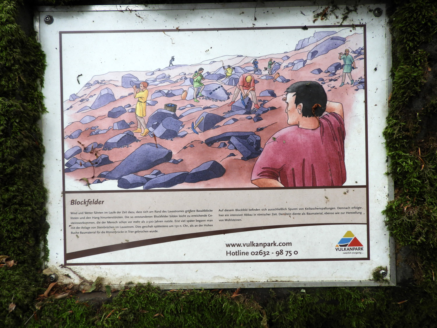 Information board on the Hohe Buche Volcano Trail