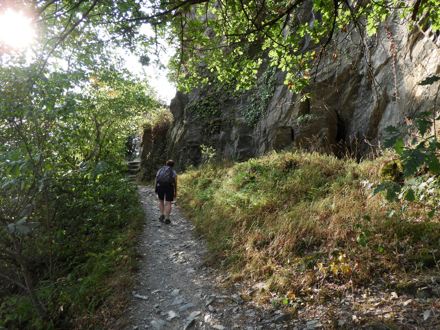 The climb to Burg Schoenburg