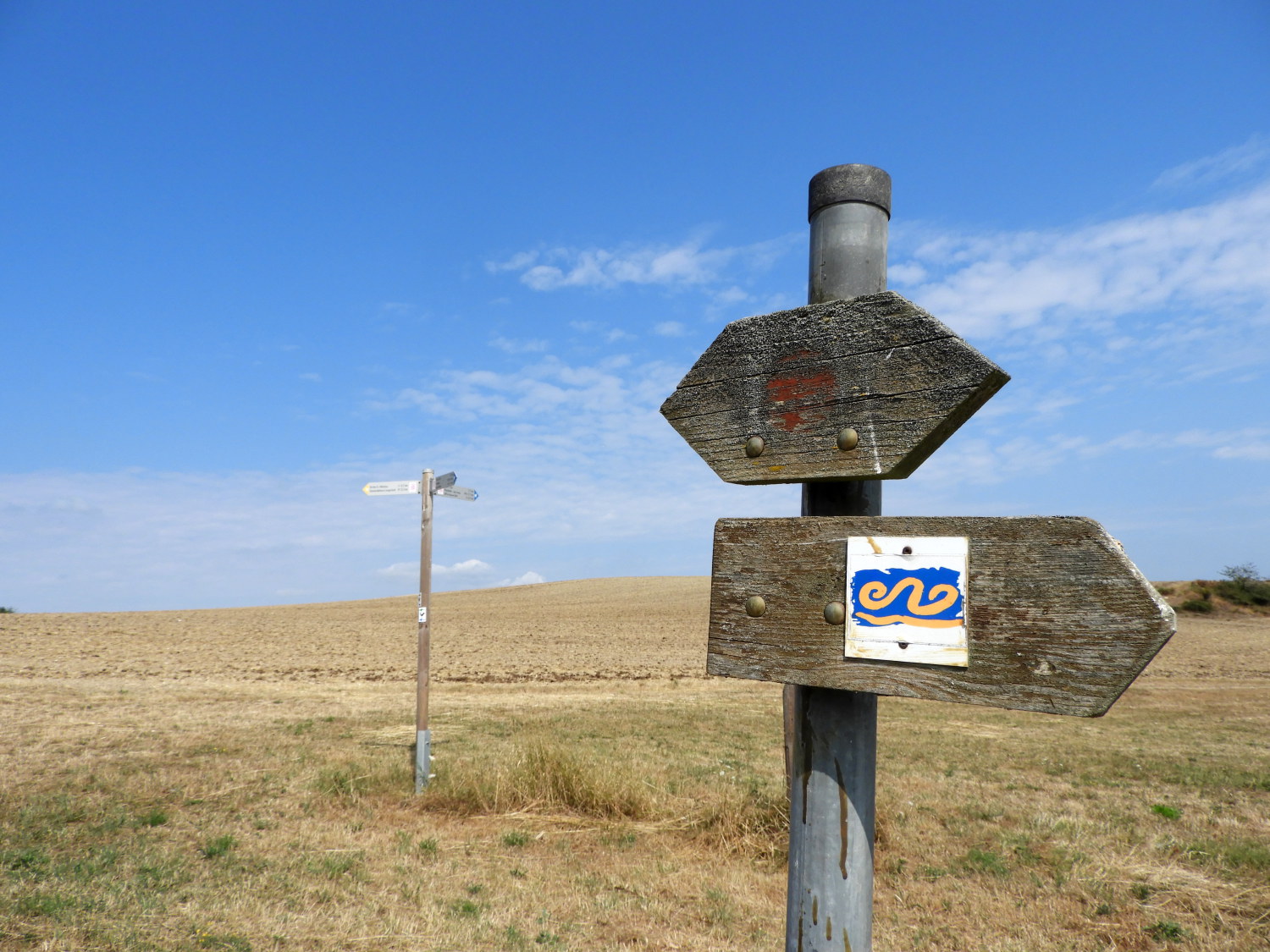 A sign and field near Langscheid