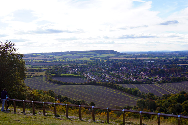 Princes Risborough as seen from Whiteleaf Hill