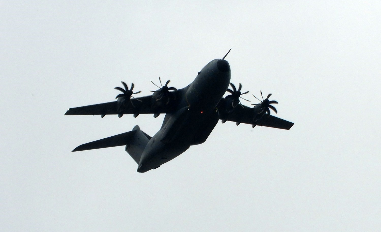 Airbus A400 with curly propellers