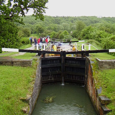 Boats in lock 18 Grantham canal
