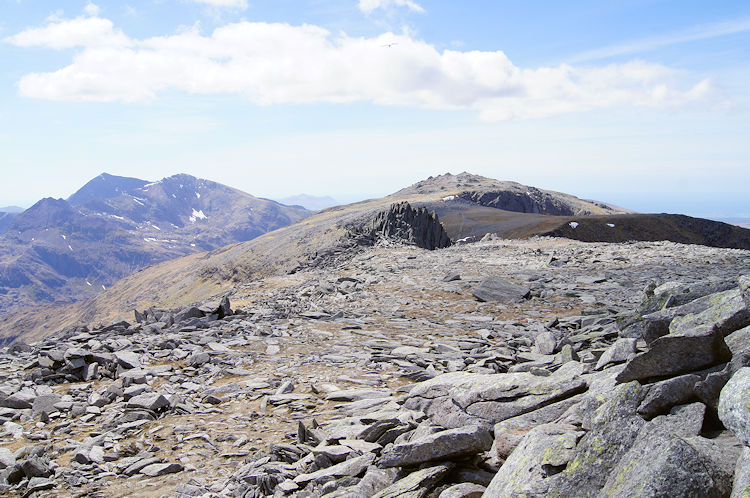 Looking west from Glyder Fach to Glyder Fawr
