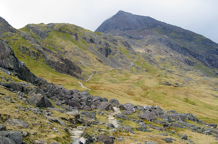 The path to Crib Goch from Pen y Pass