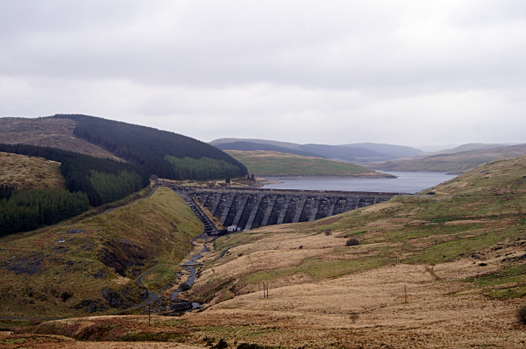 The Dam of Nant-y-Moch Reservoir