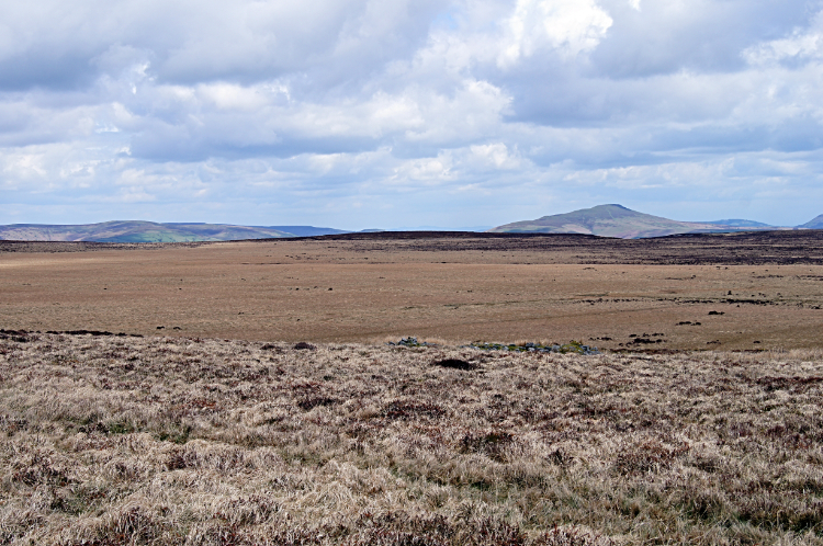 View across Mynydd Llangatwg to Sugar Loaf