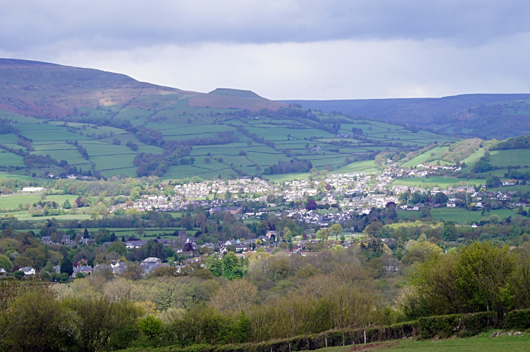 View from Darren Cilau to Crickhowell