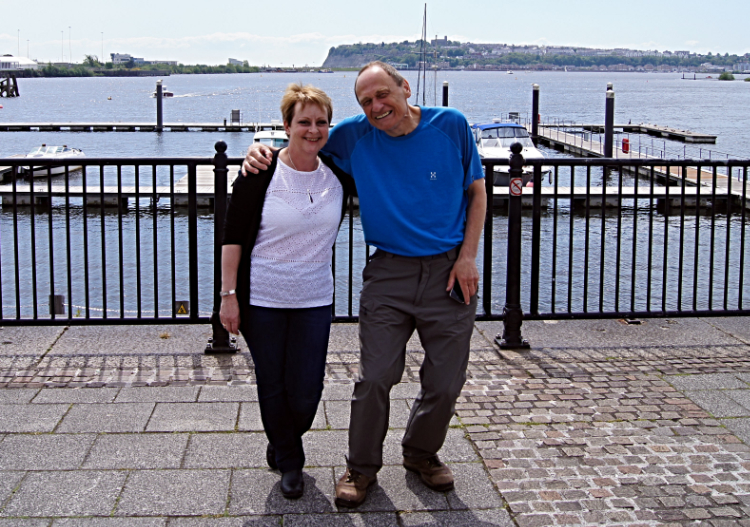 Mr and Mrs Walking Englishman in Cardiff Bay