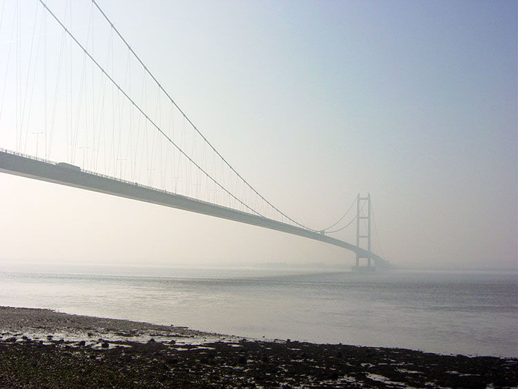 The Humber Bridge seen from Hessle Haven