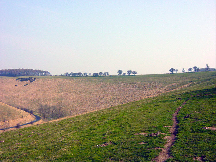Wolds Way path above Pasture Dale