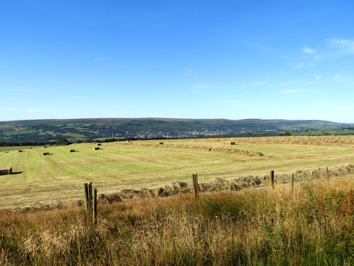The view of Ilkley and Ilkley Moor from Dunkirk