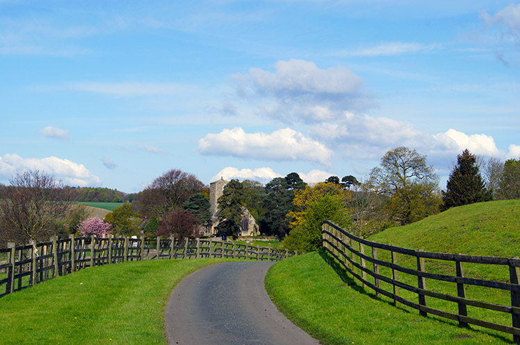 Looking back to Leathley Church