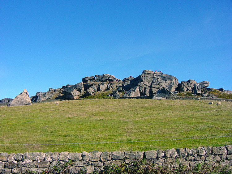 Almscliff Crag as seen from the North Rigton road