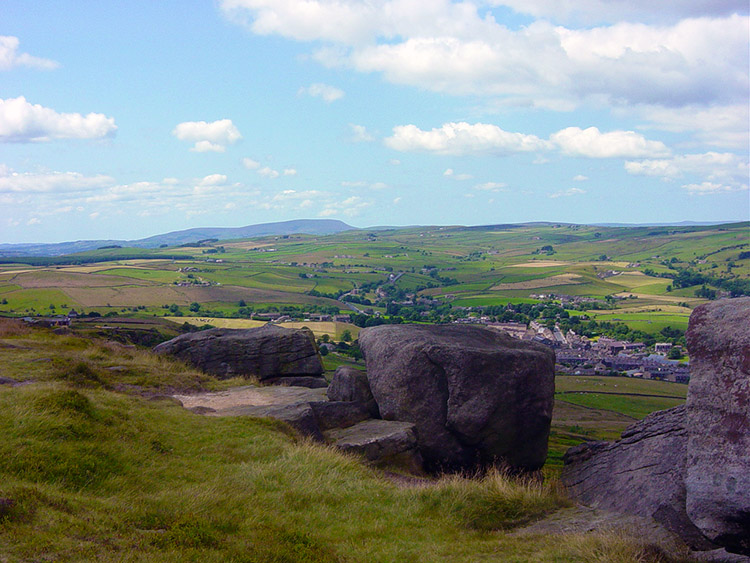 View from Earl Crag to Pendle Hill