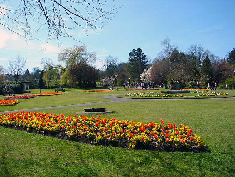 Enjoying a sunny spring day in Harrogate