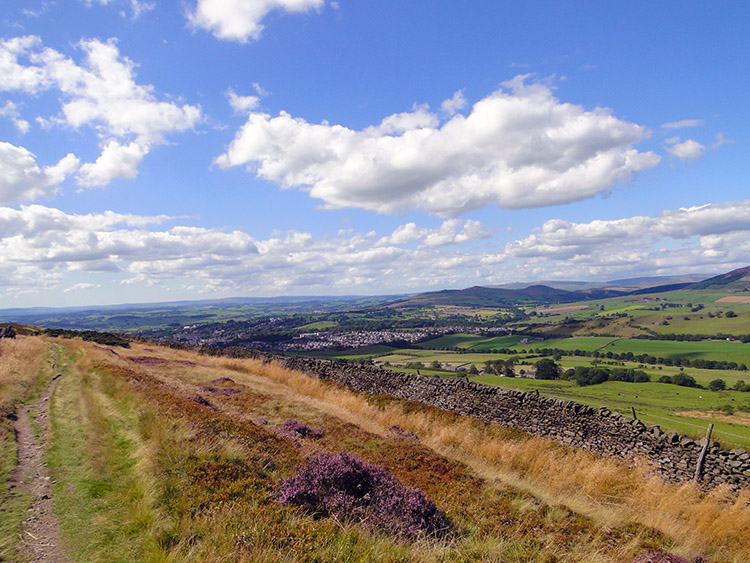 View back towards Skipton from Skipton Moor