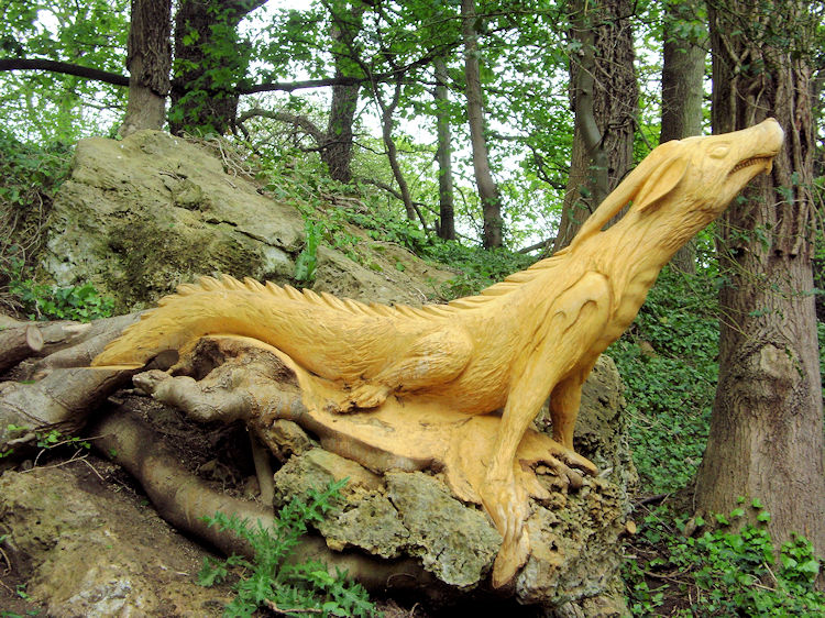 Wood sculpture of a Dragon