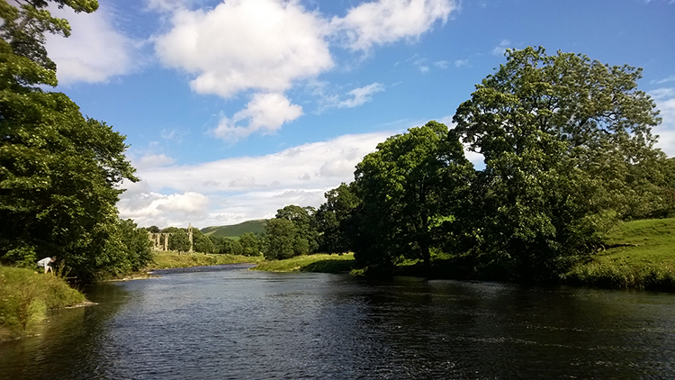 View along the Wharfe to the priory