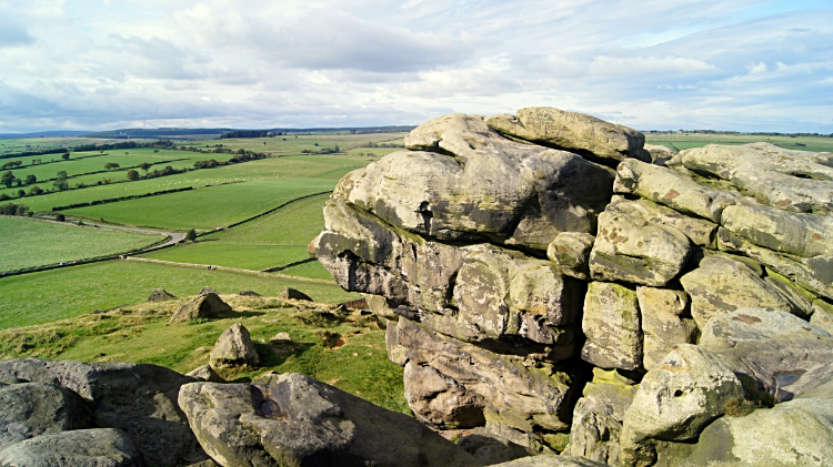 Countryside view from Almscliffe Crag