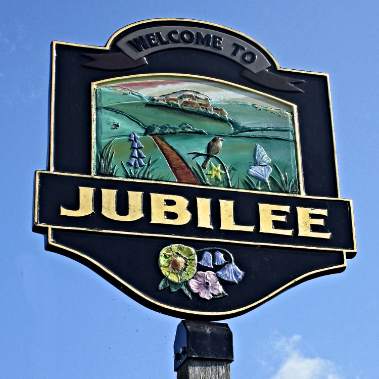 Jubilee village sign