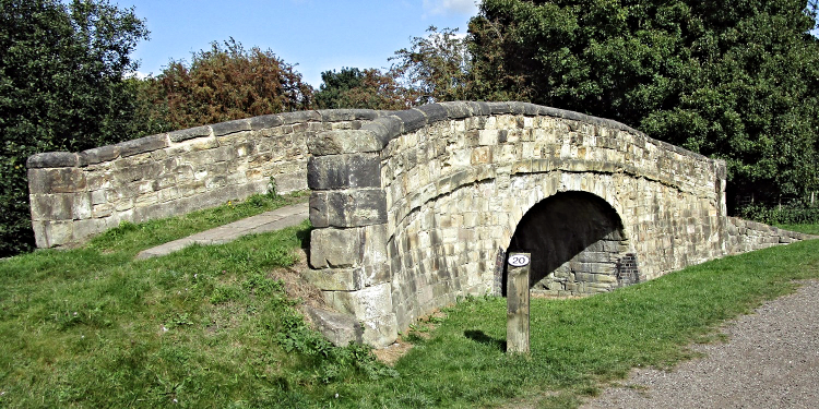Original stone canal bridge