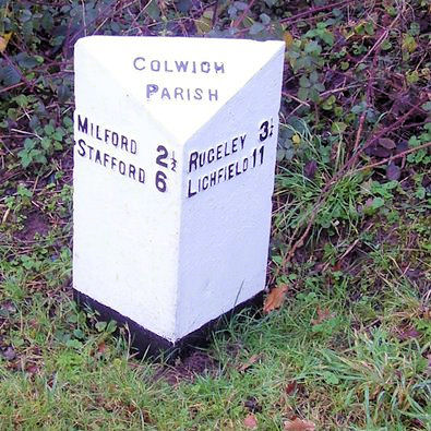 Colwich Parish mile marker