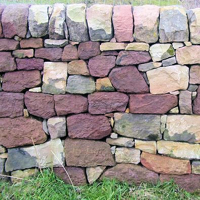 A very fine example of Drystone walling near Foxt