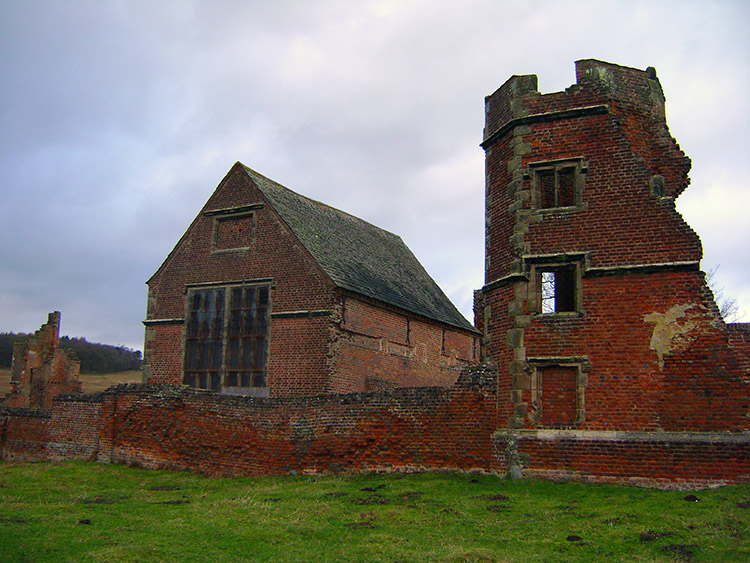 Ruins of the magnificent Tudor house