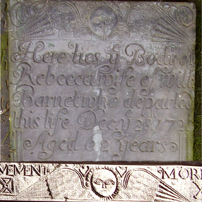Belvoir Angel tombstone