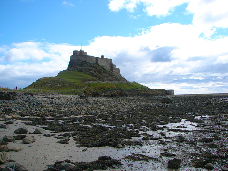 View of the castle from the beach