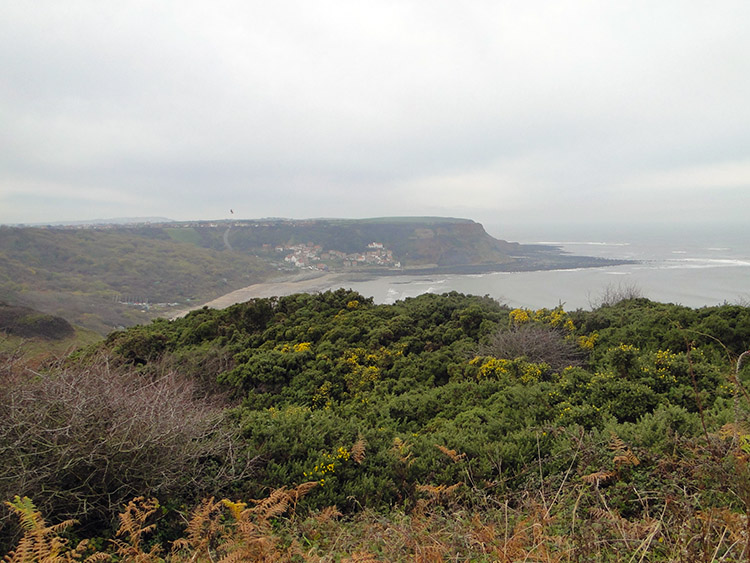 Runswick as seen from the cliff top near Hobb Holes