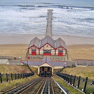 Saltburn by the Sea pier and cliff railway