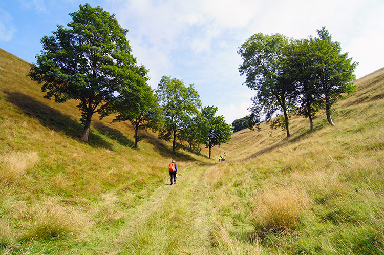 Climbing from Cross Dale
