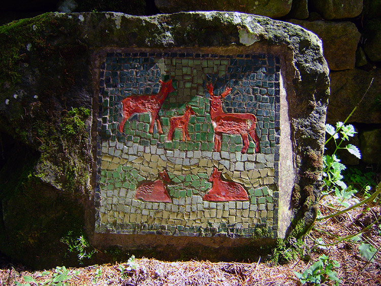 Ceramic Deer tile near Dallow Hall