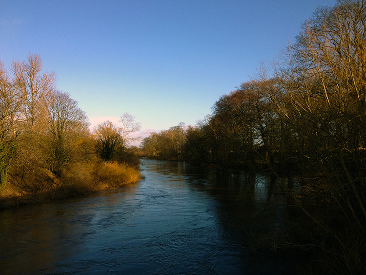 River Ure on a winter's afternoon in Boroughbridge