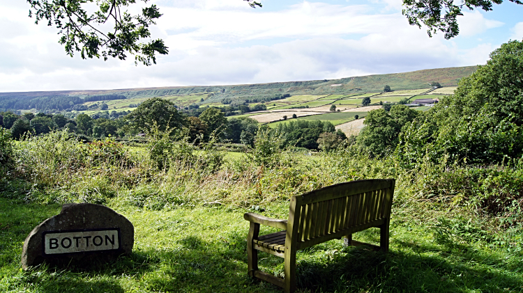 Lunchtime seat with a view near Botton village