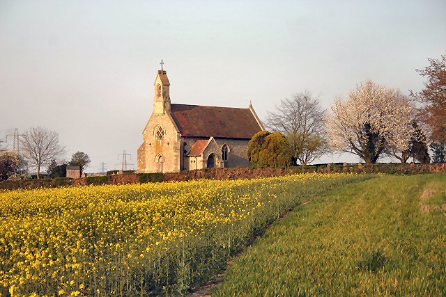 Countryside of Darmsden and Church of St Andrew