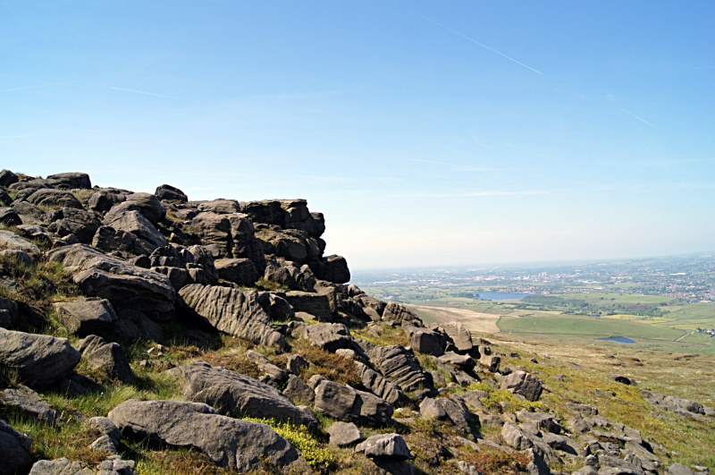 View from Blackstone Edge to Rochdale